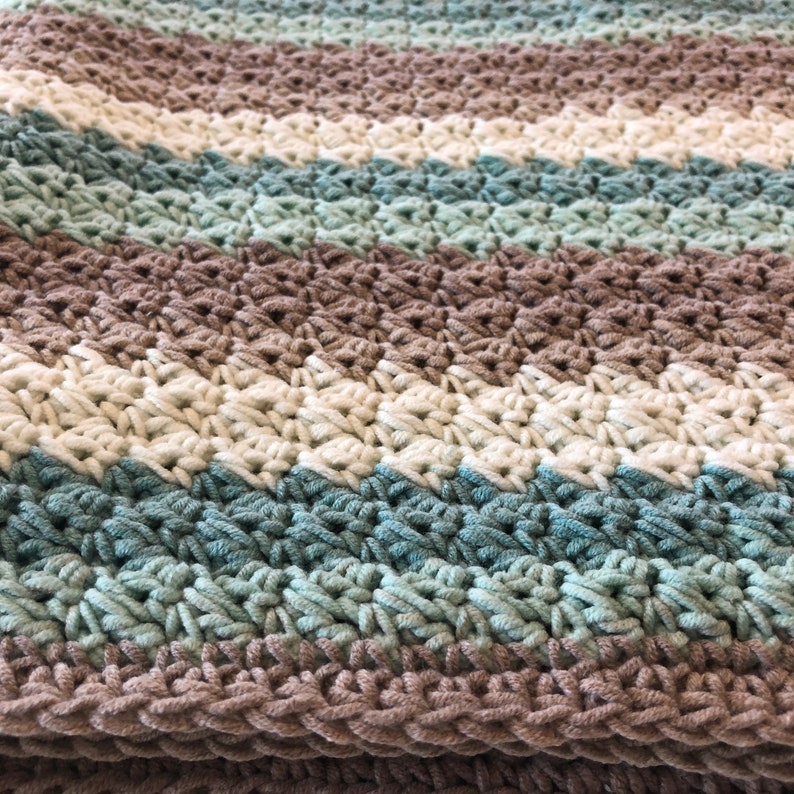 Baby Blanket Crochet Pattern Blanket Crochet Pattern Baby Afghan Crochet Pattern Sand & Sea Blanket PDF 345 image 6