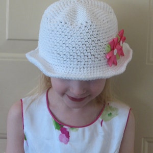 Crochet Sunhat Pattern Crochet Hat Pattern Daisy May Brimmed Sunhat Crochet Pattern image 2