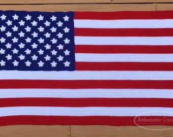 American Flag Afghan Crochet Pattern pdf 235