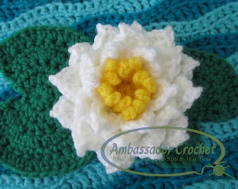 Water Lily - Lily Pads - Crochet Frog - Crochet Pattern PDF