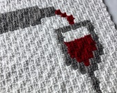 Wine Day C2C Crochet Blanket Square Pattern (PDF Pattern)