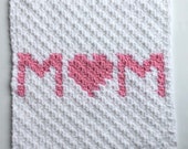 Mom Afghan Square Crochet Pattern: C2C Holiday Blanket (PDF Pattern)