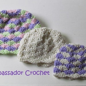 Hat Crochet Pattern - Crochet Cloche Hat - Crochet Shells Hat Pattern - Sweet Savanna Shells Hat