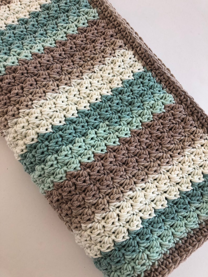 Baby Blanket Crochet Pattern Blanket Crochet Pattern Baby Afghan Crochet Pattern Sand & Sea Blanket PDF 345 image 5