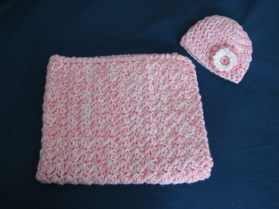 Winter Warmth Newborn Blanket and Hat Set Crochet Pattern PDF Etsy