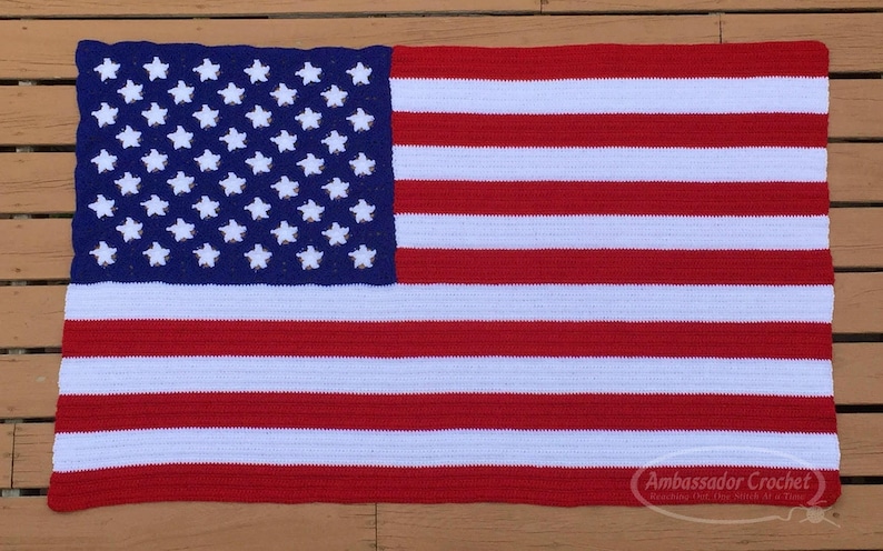 American Flag Blanket Crochet Pattern pdf 235 image 3