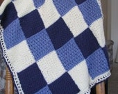 Purple Patchwork Baby Afghan Crochet Pattern PDF