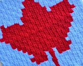 Maple Leaf Blanket Square Crochet Pattern: C2C Afghan (PDF Pattern)