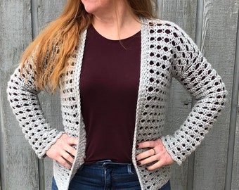 Cardigan Crochet Pattern - Crochet Sweater Pattern - Cardigan Sweater PDF