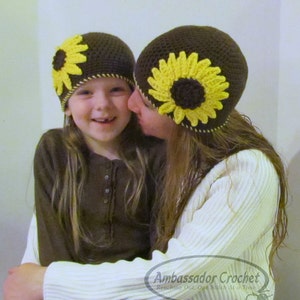 Sunflower Hat Crochet Pattern PDF