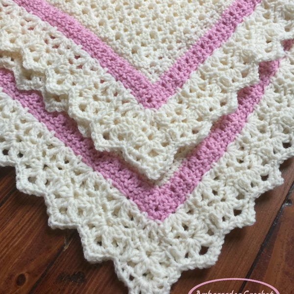 Crochet Pattern Baby Blanket - Baby Blanket Crochet Pattern - Girl Crochet Pattern - Baby Afghan Pattern