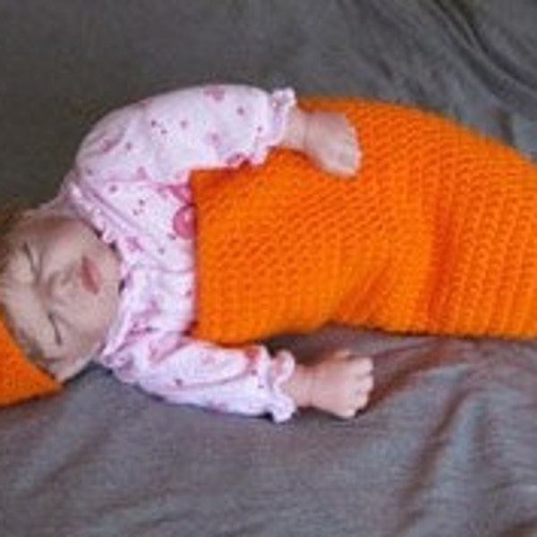 Spring Carrot Cocoon & Hat Crochet Pattern Set PDF