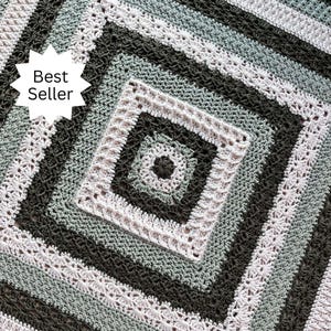 Beginner Throw Crochet Pattern - Stitch Sampler Blanket Pattern - Discover Essential Crochet Stitches