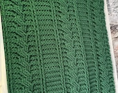 Crochet Blanket Pattern - Afghan Crochet Pattern - Cables Blanket Crochet Pattern - Emerald Isle Blanket