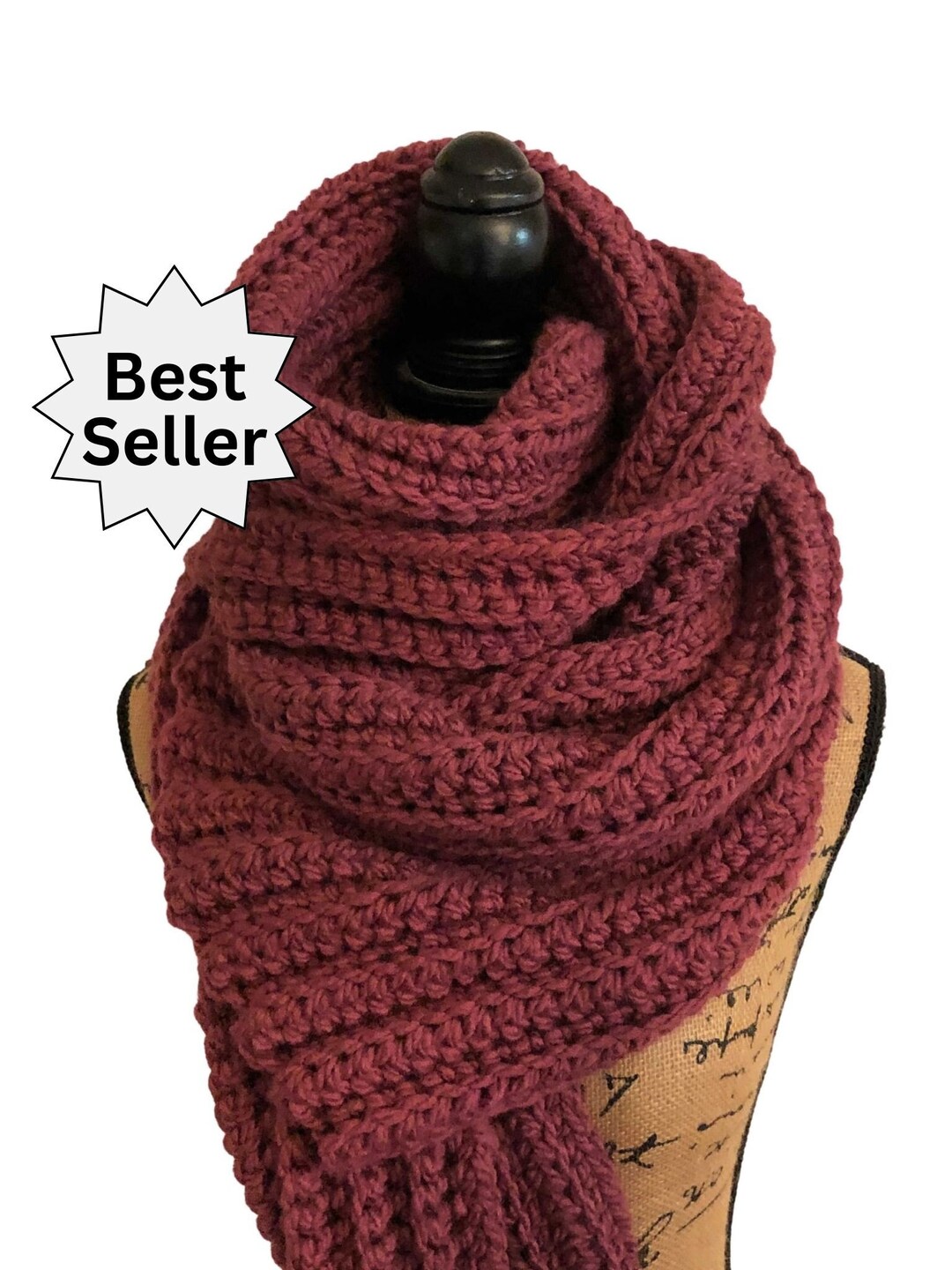 Chunky Scarf Crochet Pattern - Super Scarf - Sunset Ridge Super Scarf ...