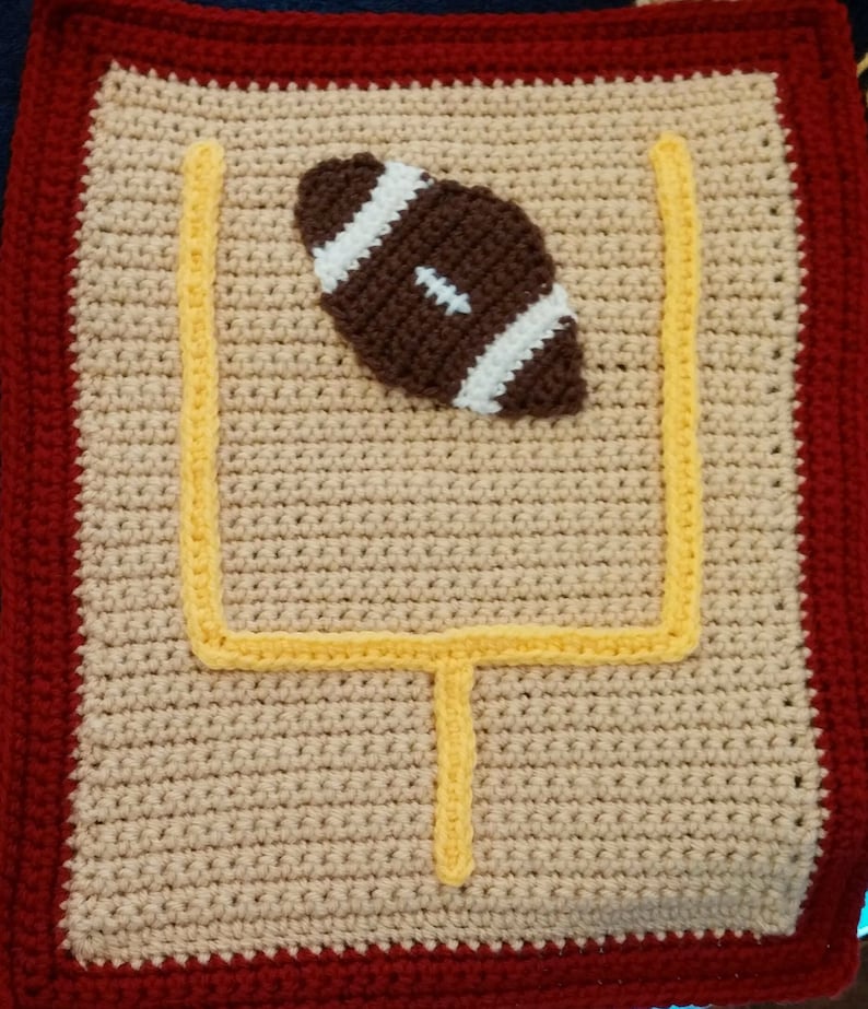 Baby Boy Blanket Crochet Pattern Basketball Football Baseball Sports Hat set image 4