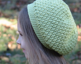 Slouchy Beret Hat Crochet Pattern 3 sizes included PDF 034