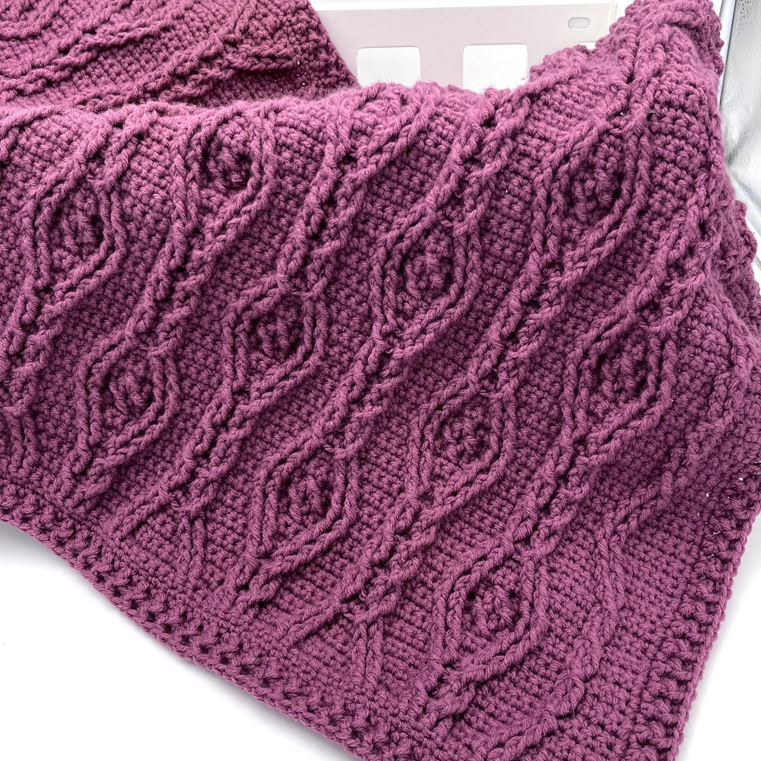 Peacock Vines Crochet Throw Pattern: Cable Blanket