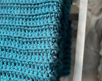 Easy Blanket Crochet Pattern - Super Soft Throw - Heavy Blanket Pattern