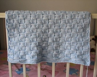 Preemie Thick Basketweave Afghan Crochet Pattern PDF