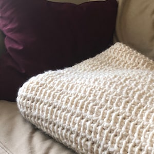Tunisian Blanket Pattern - Tunisian Crochet Throw Pattern - Book Nook Throw Crochet Pattern PDF 307