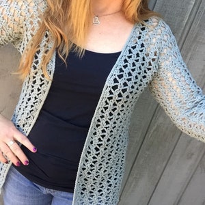 Cardigan Crochet Pattern - Crochet Sweater Pattern - Easy Cardigan Pattern