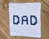 C2C Blanket Square Crochet Pattern - Dad Afghan Square Pattern - Father's Day Blanket Square - Holiday Collection