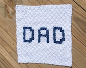 Dad Afghan Square Crochet Pattern: C2C Blanket (PDF Pattern)