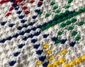 C2C Blanket Square Crochet Pattern - Fireworks Afghan Square Pattern - New Year Blanket Square - Holiday Collection