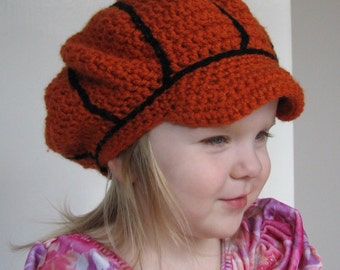 Child Basketball Beret Crochet Pattern - Fits 2T to 5T with 3 sizes included PDF