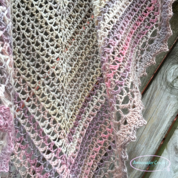 Prayer Shawl Crochet Pattern - Hope Whispers Shawl PDF 293
