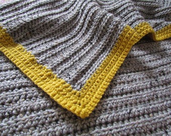 Easy Throw Crochet Pattern - Beginner Crochet Blanket - 4 sizes