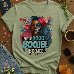 Boojee Ghost T-Shirt: Halloween Diva Glam Graphic Tee