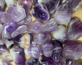 Chevron Amethyst Tumbled (small, random pull, listing is for one piece)