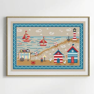 Cross stitch pattern, Summer story pattern for embroidery DMC, Summer design, PDF pattern download, Instant digital download