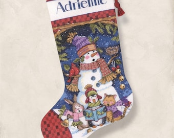 Christmas Stocking Christmas Singing cross stitch winter pattern, Christmas, New Year's Eve PDF + XSD Saga pattern instant digital download