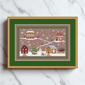 Cross stitch pattern, Winter Tale pattern for embroidery DMC, Christmas winter design, PDF pattern download, Instant digital download