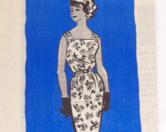 Vintage 1960s Sheath Dress Pattern Uncut  Size 12 Bust 32 Marian Martin 9175