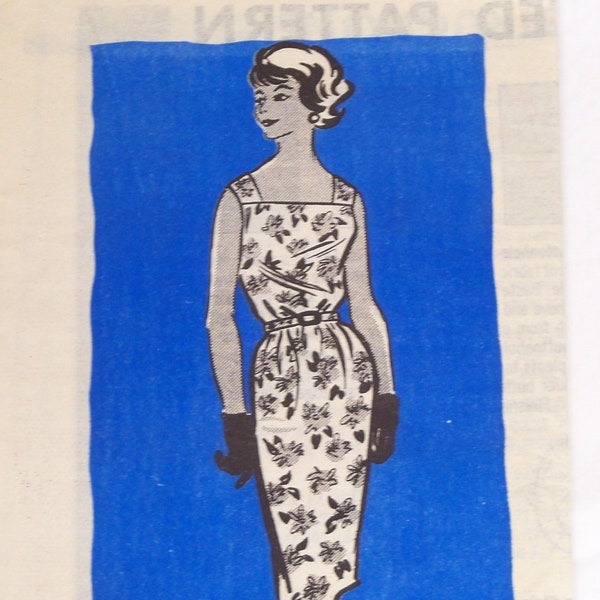 Vintage 1960s Sheath Dress Pattern Uncut  Size 12 Bust 32 Marian Martin 9175