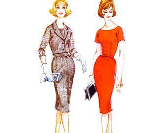 Vintage 1960s Dress Suit Pattern Uncut Size 14 Bust 34 McCalls 5507