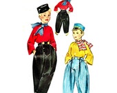 Vintage 50er Jahre Kostüm Dutch Boy Größe 10 12 Brust 28 30 McCalls 1584