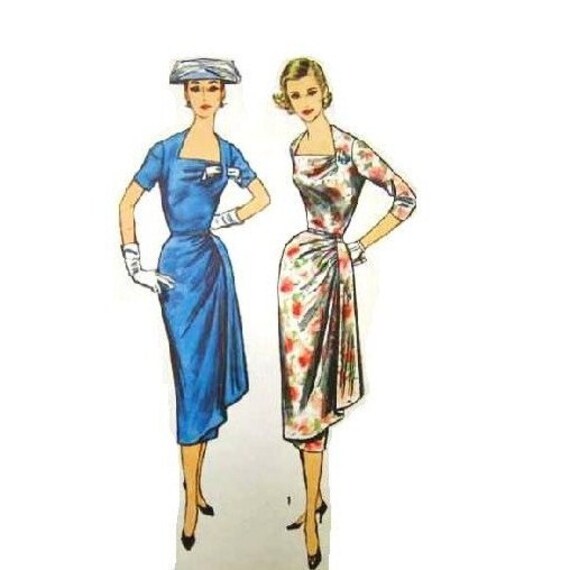 Vintage 1950s Cocktail Dress Rare Uncut Bust 30 Size 12 Simplicity 1960  Hawaiian Hip - Etsy