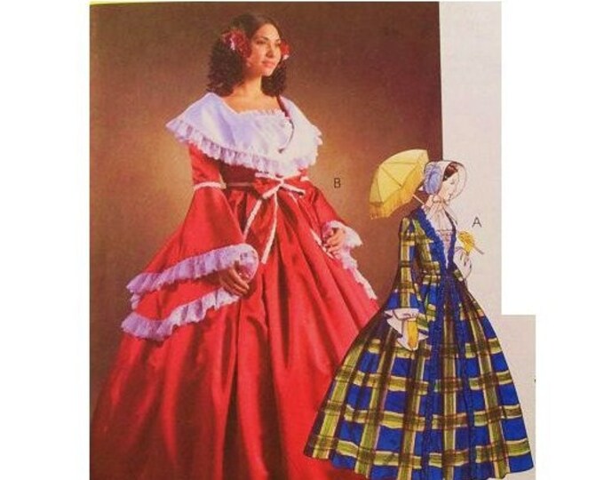 Civil War Dress Pattern Reenactment Costume Uncut Bust 36 42 Etsy