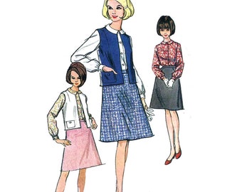 Vintage 1960s Office Wear Pattern Uncut Bust 36 38 Size 16 18 McCalls 8161