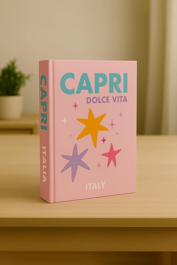 Capri Dolce Vita Decorative Book Box – Italy Coffee Table Decor