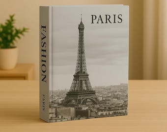 Paris Fashion Decorative Book Box – Luxury Coffee Table Decor, Hidden Storage, Modern Aesthetic Home Decoration for Living Room