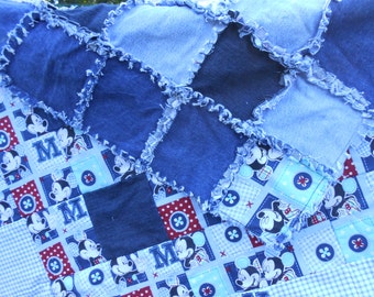 Blue Jean Rag Blanket