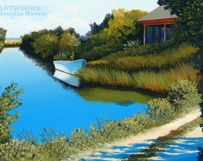 Summer Shade Ocracoke Island Oil Painting 11x14 Print Etsy
