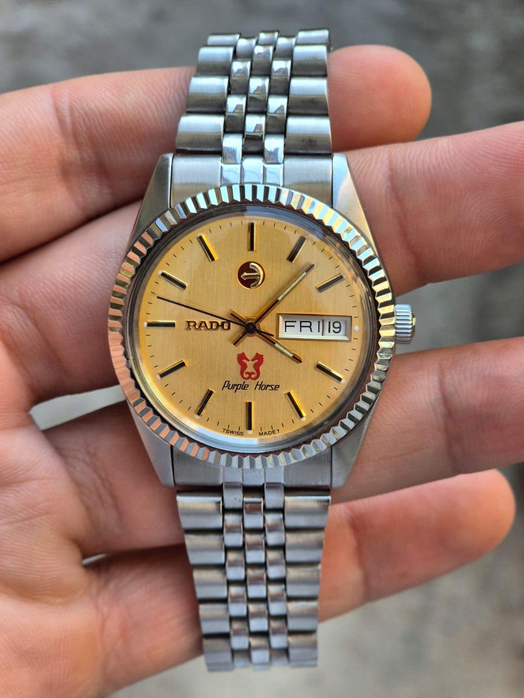 RADO Purple Horse 11794-1 自動巻き稼働品 RADO Purple Horse 11794-1 Automatic Watch Silver Dial Vintage