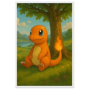 Charmander Premium Matte Paper Wooden Framed Poster